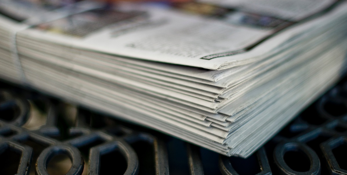 Stack of newspapers