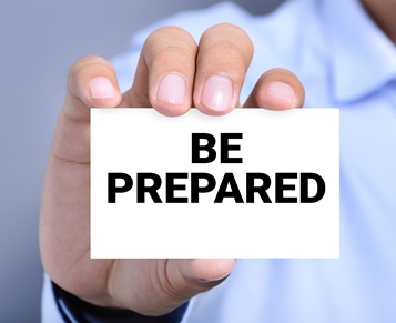 Be prepared